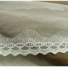 BRODERIE COTON  sur tulle blanche 10 cm /hauteur de broderie 4 cm