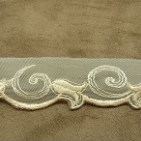 BRODERIE COTON saumon 3 cm