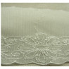 BRODERIE COTON FINE sur maille en relief ivoire 6 cm / hauteur de broderie 3 cm