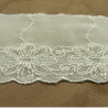 BRODERIE COTON FINE sur maille en relief ivoire 6 cm / hauteur de broderie 3 cm