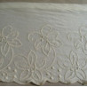 DENTELLE / BRODERIE vintage écru SUR jersey de coton 16 cm /hauteur de broderie 6 cm