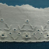 BRODERIE ANGLAISE coton blanche  4 cm