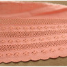 broderie coton rose / saumon 14 cm hauteur de broderie /8 cm