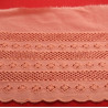 broderie coton rose / saumon 14 cm hauteur de broderie /8 cm