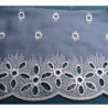 broderie bleu brodée blanche 13 cm