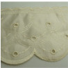 broderie sur satin champagne 9.5 cm