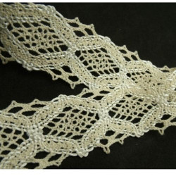 broderie coton beige  4 cm