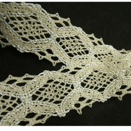 broderie coton beige 4 cm