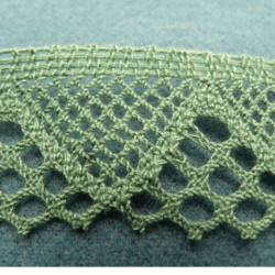 broderie verte 100% coton 3 cm