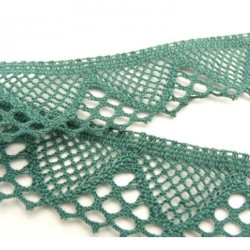 broderie verte 100% coton 3 cm