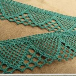broderie verte 100% coton 3 cm