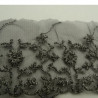 broderie sur tulle noir et broderie gris 6 cm