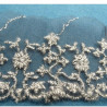broderie sur tulle noir et broderie gris 6 cm