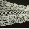 broderie coton froncé blanc cassé 7 cm