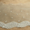 broderie grise brodé sur tulle 14 cm