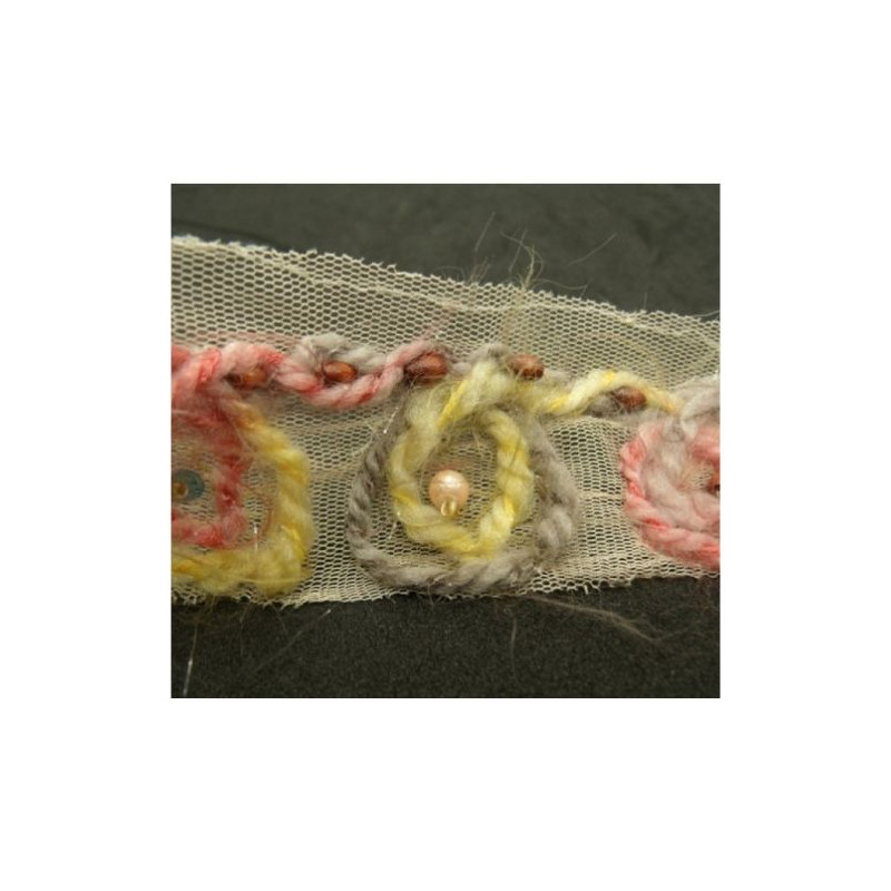 broderie lainage multicolore 4,5 cm