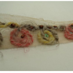 broderie lainage multicolore 4,5 cm