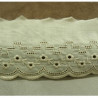 BRODERIE ANGLAISE VINTAGE écru 6 cm/hauteur de broderie 4 cm