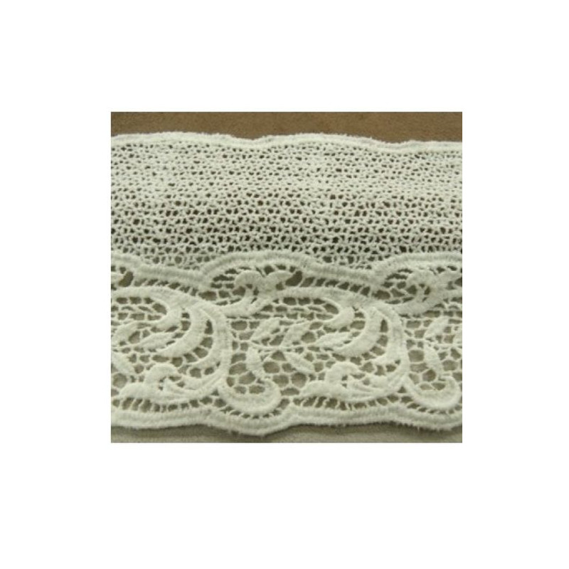 BRODERIE COTON blanc cassée 12 cm