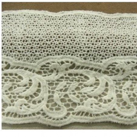 BRODERIE COTON blanc cassée 12 cm