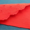 broderie anglaise coton rouge 11 cm/ hauteur de broderie 5 cm