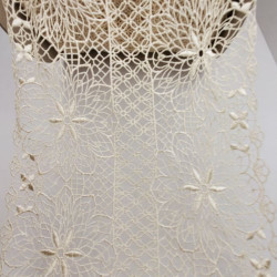 broderie guipure coton souple écru 20cm