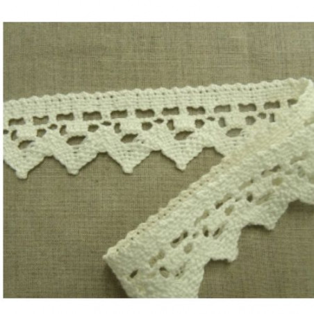 dentelle coton écru 4 cm