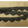 GUIPURE coton noir 2 cm