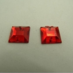 Déstockage Strass Carré 12 mm – Rouge, Orange, Vert, Argenté – Lot 10, 20, 50