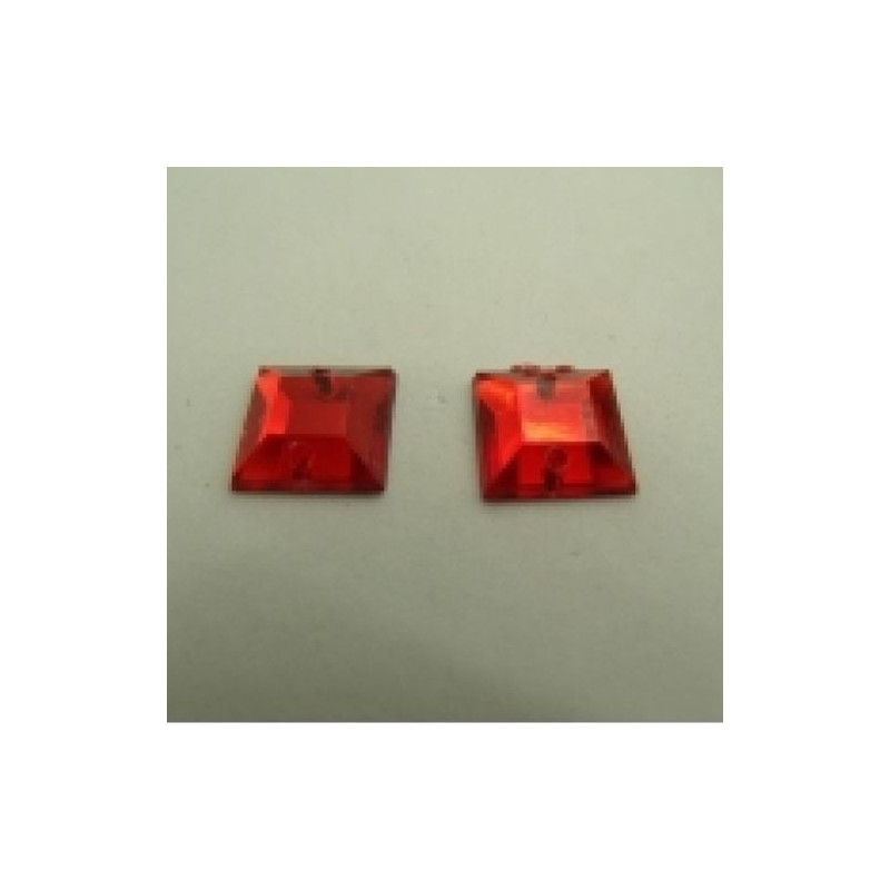 Déstockage Strass Carré 12 mm – Rouge, Orange, Vert, Argenté – Lot 10, 20, 50