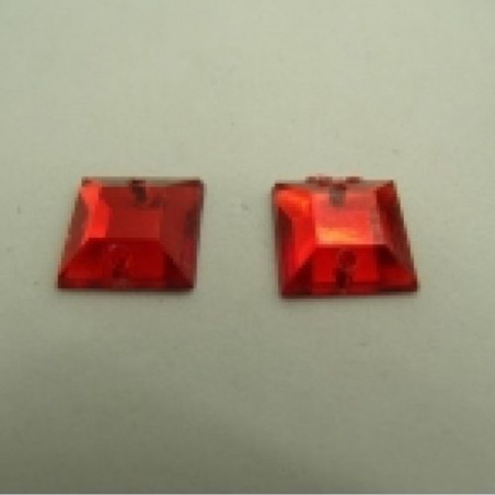 Déstockage Strass Carré 12 mm – Rouge, Orange, Vert, Argenté – Lot 10, 20, 50