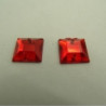 Déstockage Strass Carré 12 mm – Rouge, Orange, Vert, Argenté – Lot 10, 20, 50