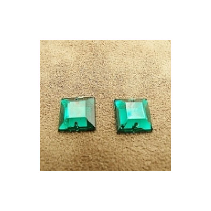 Déstockage Strass Carré 12 mm – Rouge, Orange, Vert, Argenté – Lot 10, 20, 50