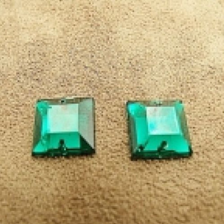 Déstockage Strass Carré 12 mm – Rouge, Orange, Vert, Argenté – Lot 10, 20, 50
