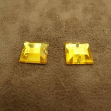 Déstockage Strass Carré 12 mm – Rouge, Orange, Vert, Argenté – Lot 10, 20, 50