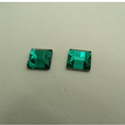 Déstockage Strass Carré 10 mm – Vert, Bleu, Argent – Lot 10, 20, 50