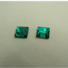 Déstockage Strass Carré 10 mm – Vert, Bleu, Argent – Lot 10, 20, 50