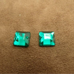 Déstockage Strass Carré 10 mm – Vert, Bleu, Argent – Lot 10, 20, 50