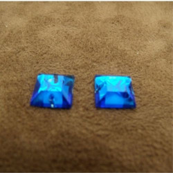 Déstockage Strass Carré 10 mm – Vert, Bleu, Argent – Lot 10, 20, 50