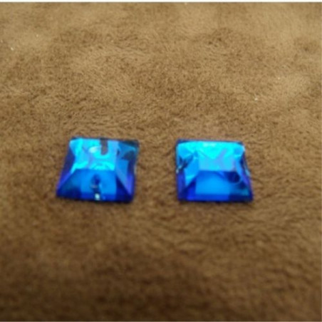 Déstockage Strass Carré 10 mm – Vert, Bleu, Argent – Lot 10, 20, 50