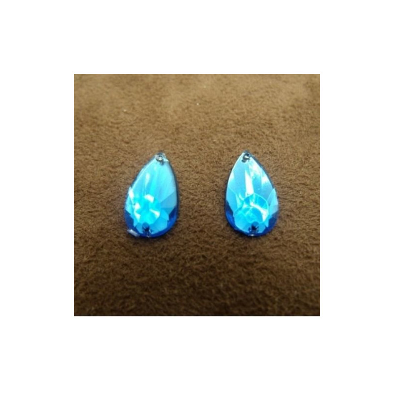 Déstockage Strass Goutte Acrylique 16x9 mm – Bleu et Vert – Lot 10/20/50