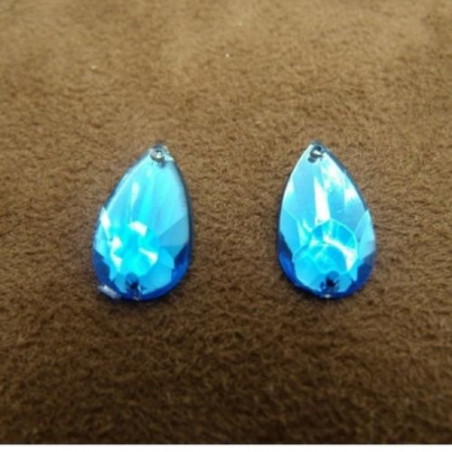 Déstockage Strass Goutte Acrylique 16x9 mm – Bleu et Vert – Lot 10/20/50