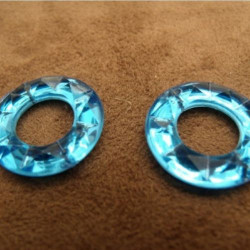 LOT DE 10 Strass Bleu Roue...