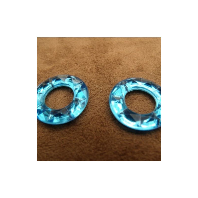 LOT DE 10 Strass Bleu Roue 25 mm – Idéal Couture et Décoration