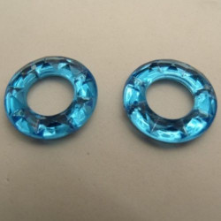 LOT DE 10 Strass Bleu Roue 25 mm – Idéal Couture et Décoration