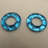 LOT DE 10 Strass Bleu Roue 25 mm – Idéal Couture et Décoration