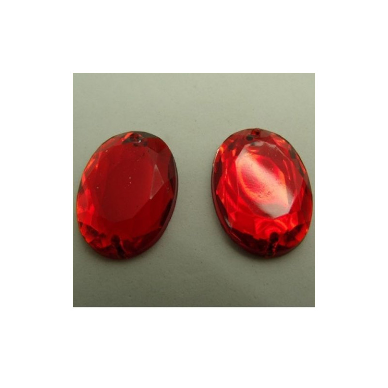 Déstockage Strass Ovale 25x18 mm – Rouge, Jaune, Bleu, Violet – À l’unité ou lot