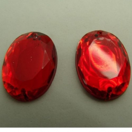 Déstockage Strass Ovale 25x18 mm – Rouge, Jaune, Bleu, Violet – À l’unité ou lot