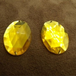 Déstockage Strass Ovale 25x18 mm – Rouge, Jaune, Bleu, Violet – À l’unité ou lot