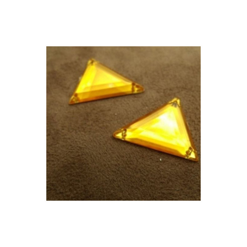 DESTOCKAGE – Strass Triangle Acrylique 26 mm – Rouge, Noir, Orange, Bleu, Argent – Lot 10, 20, 40